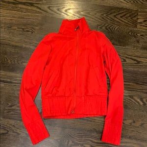 Orange Lululemon Ruched Jacket